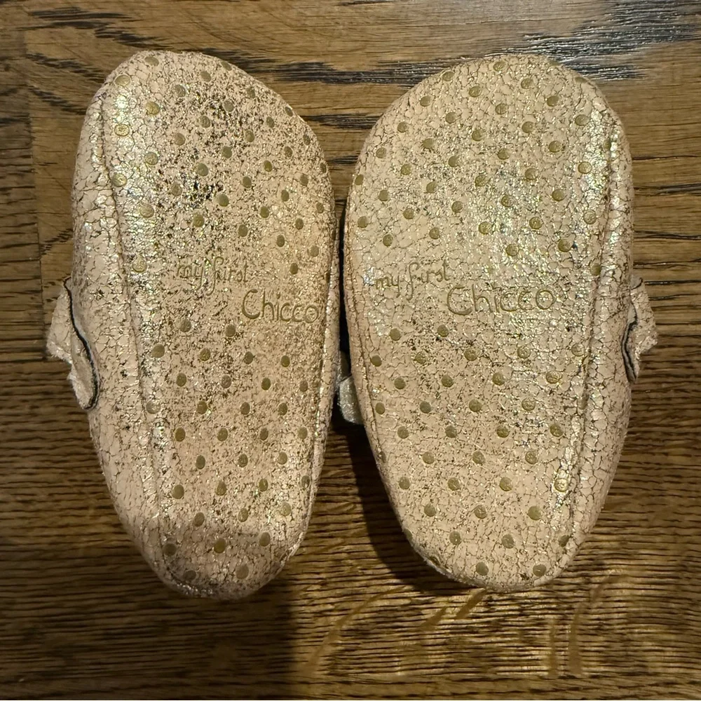 Italian Chicco Gold Bunny Baby Shoes
